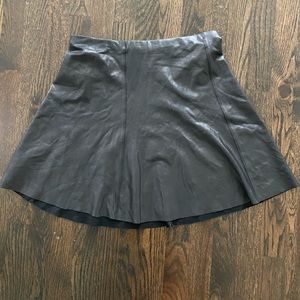 Spanx Faux Leather Skater Skirt